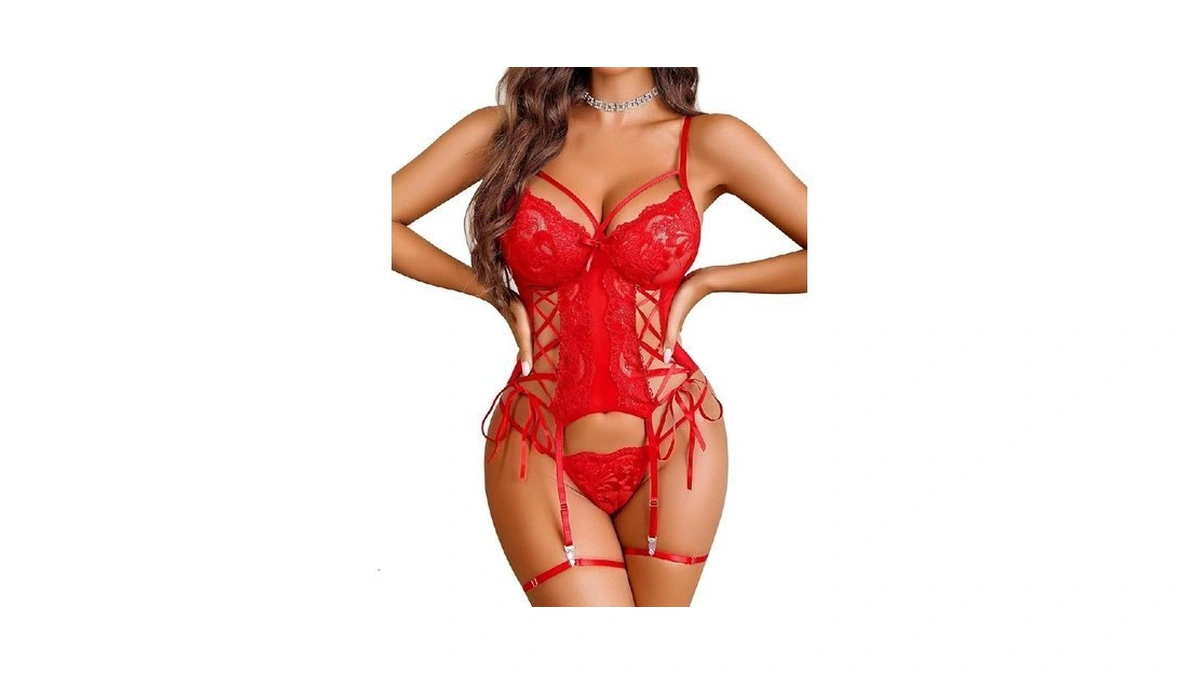 Avidlove Lingerie Set For Women Lace Corset And... - Coupon
