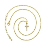 Orejorde 18k Gold Plated Cross Necklace For Women... - Coupon