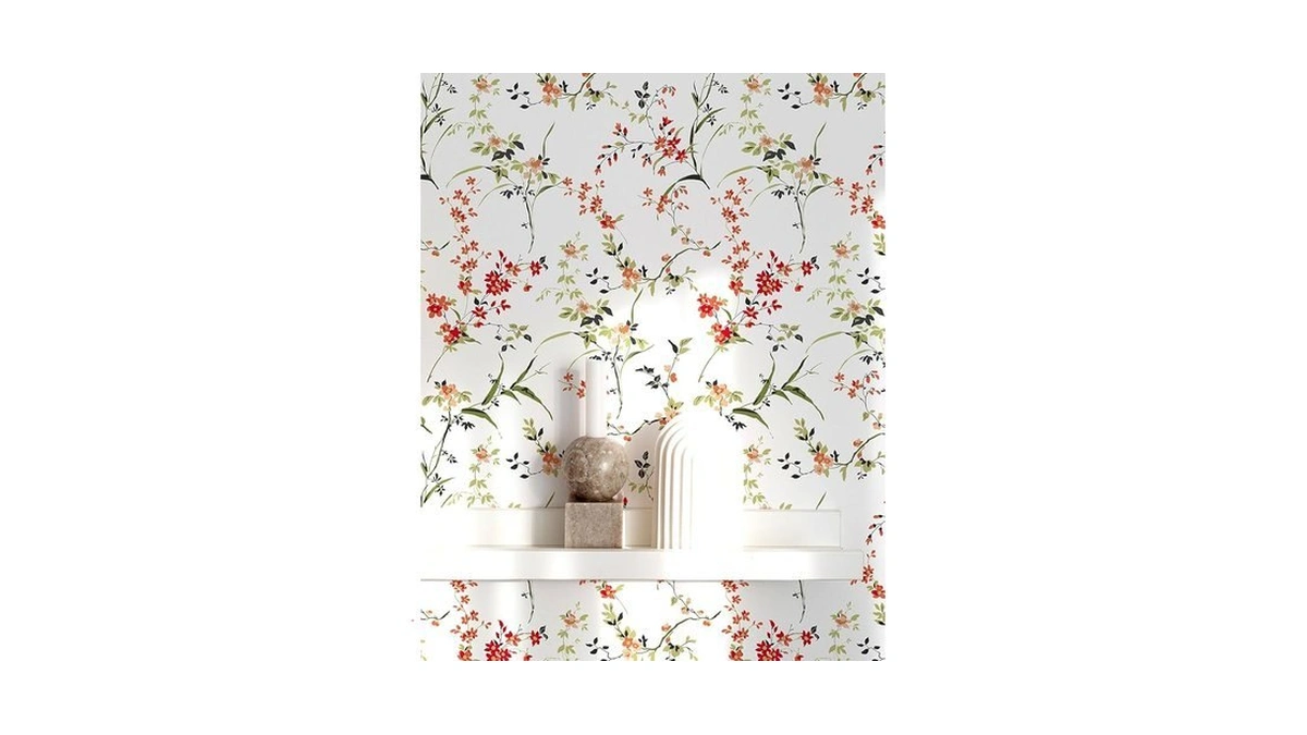 Homkihapai Floral Peel And Stick Wallpaper Self... - Coupon