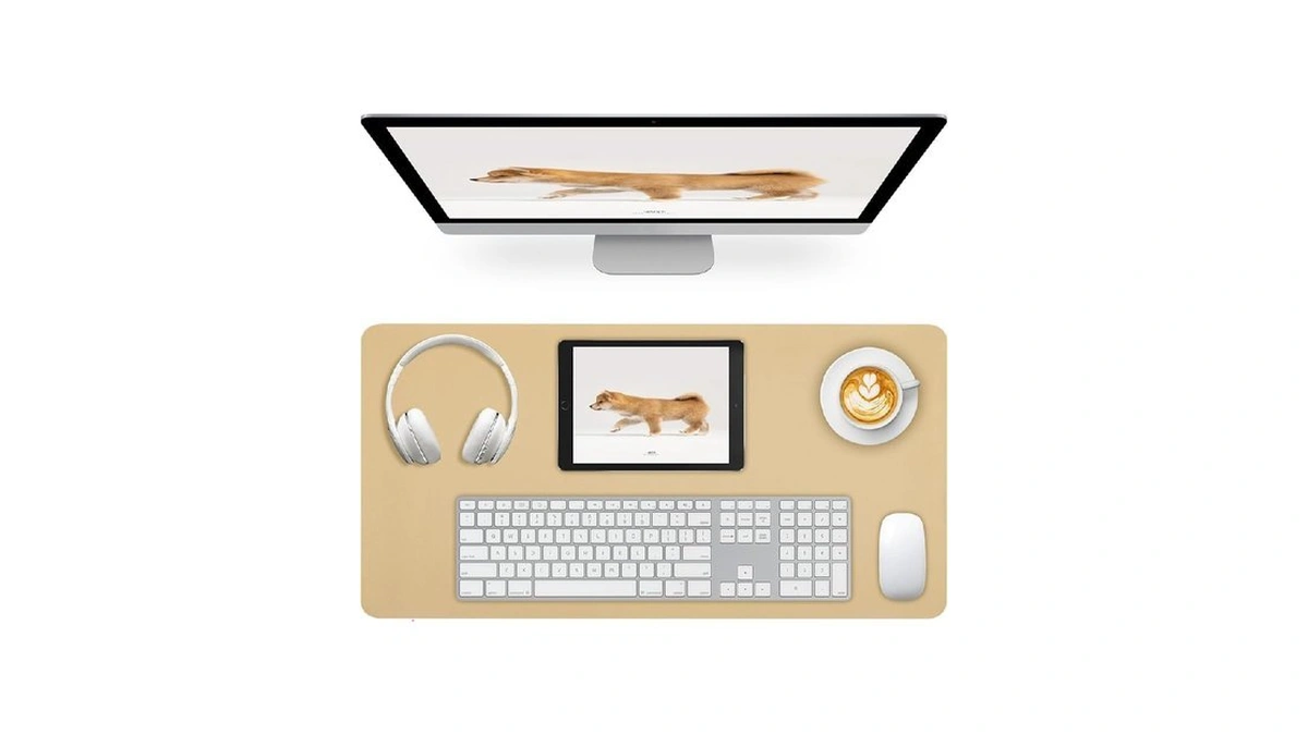 Meetcolor Non-slip Desk Pad Mat Leather Desk Mat... - Coupon