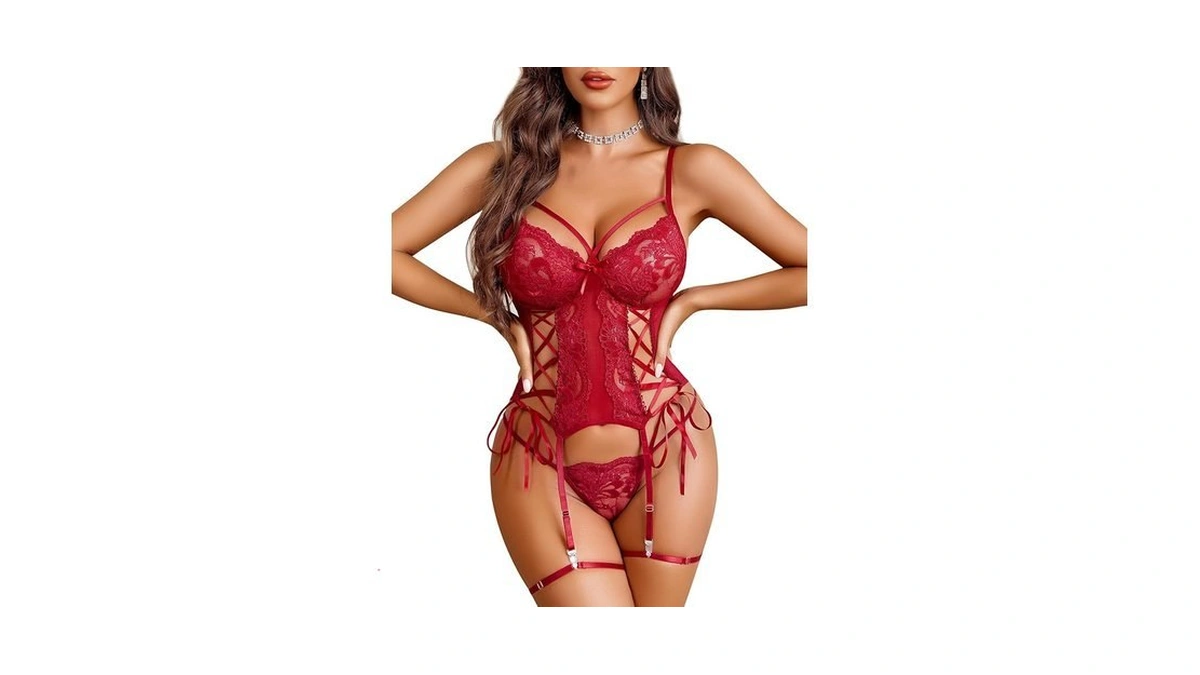 Avidlove Lingerie Set For Women Lace Corset And... - Coupon