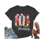 Teacher Valentines Shirts Women Cute Love Heart... - Coupon