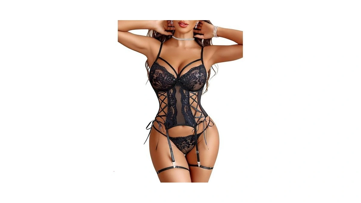 Avidlove Lingerie Set For Women Lace Corset And... - Coupon
