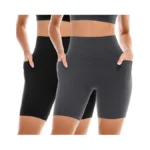Ipletix 2 Pack Womens Biker Shorts With Pockets 6... - Coupon