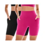 Ipletix 2 Pack Womens Biker Shorts With Pockets 6... - Coupon
