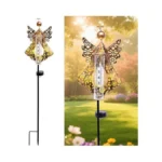 Gibmidser Solar Rain Gauge Outdoor Decorative Angel... - Coupon