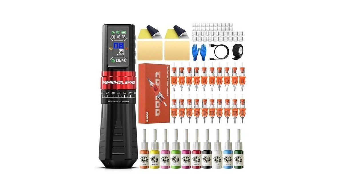 Wormholepro Tattoo Gun Adjustable Tattoo Pen Stroke... - Coupon