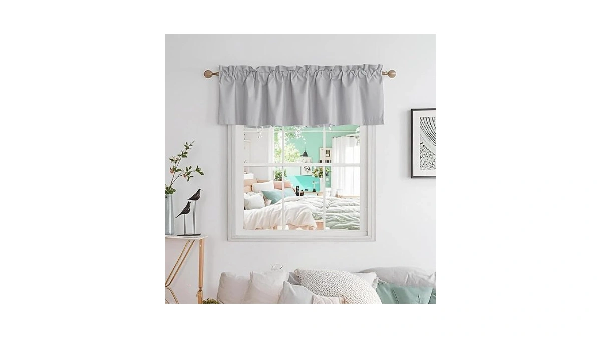 Easy Home Blackout Window Valance - 54x18 Inch... - Coupon