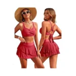 Women S High Waisted Bikini Set Twist Front Two... - Coupon