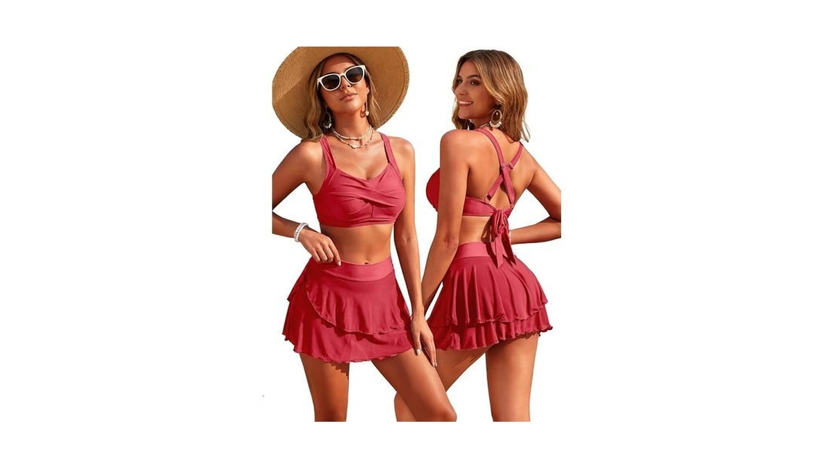 Women S High Waisted Bikini Set Twist Front Two... - Coupon