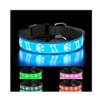 Topoto Light Up Dog Collar, 3d Led Dog Collars, Adjustable