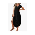 Rumia Summer Casual Maxi Dresses For Women- Women's V Neck