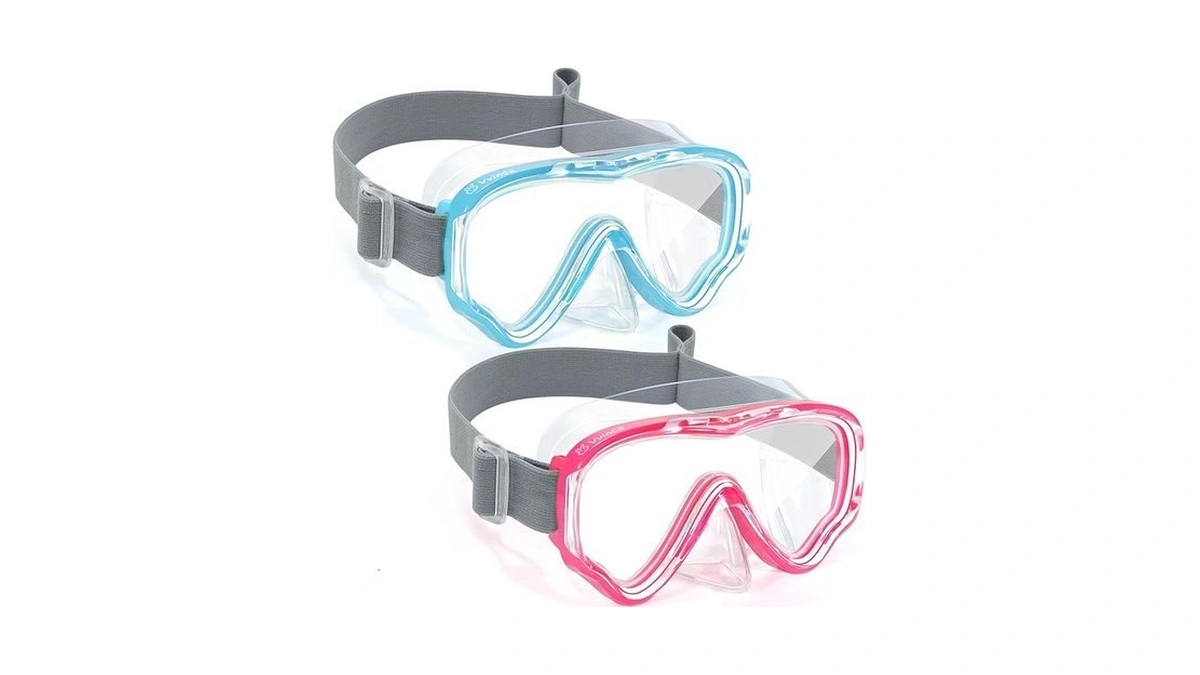 Vvinca Swim-goggles With Nose Cover, 2 Packs Elastic Fabric Strap