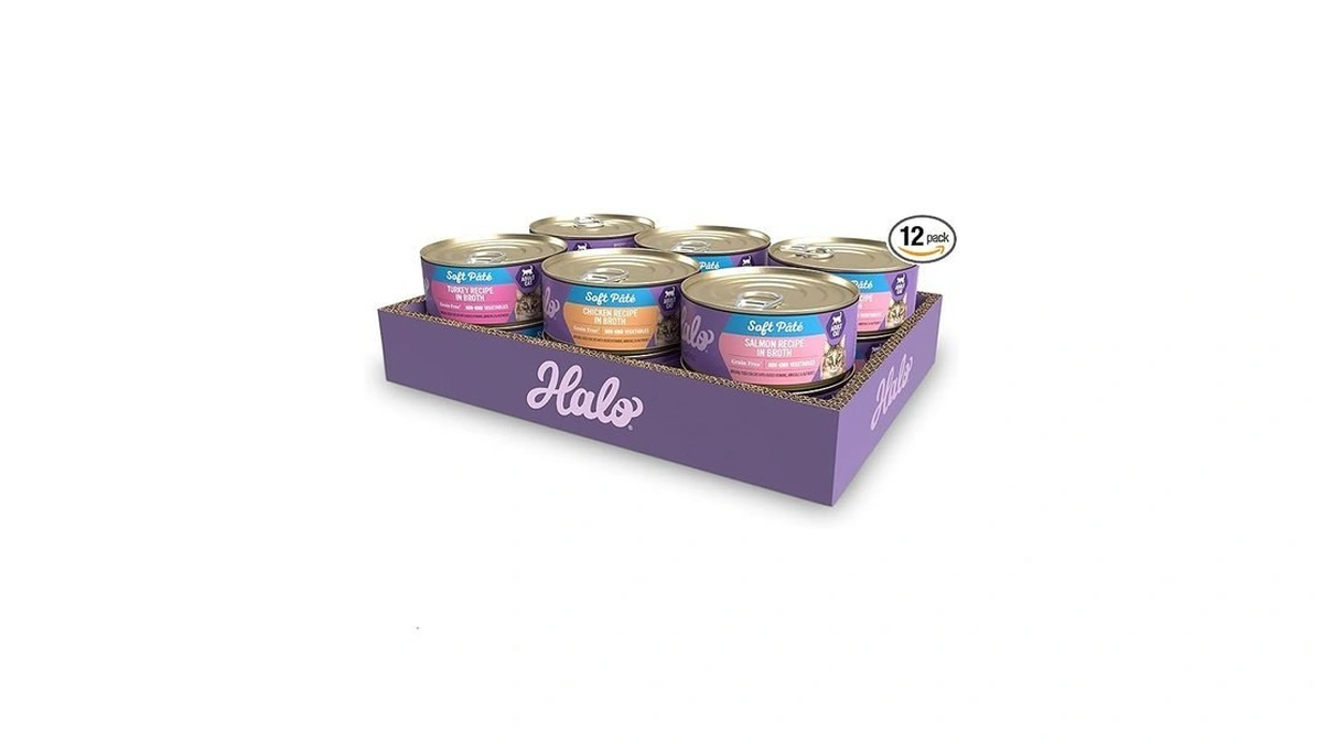 Halo Wet Cat Food Variety Pack, Grain Free Three Canned