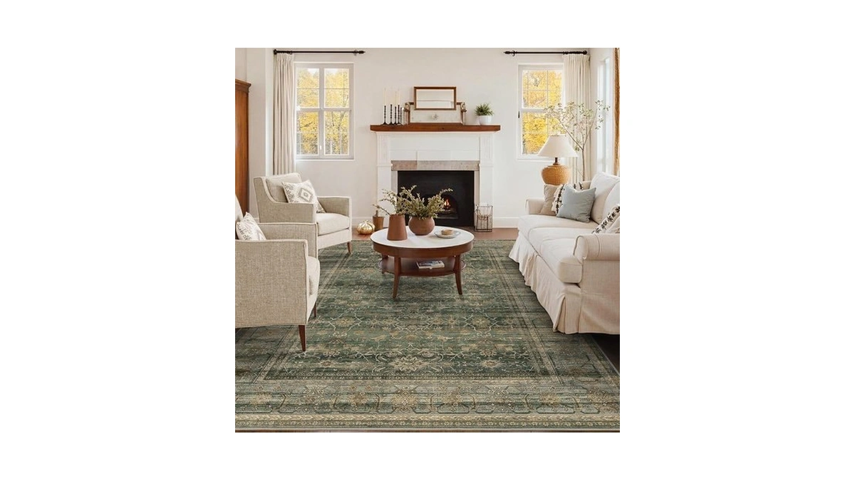 Hellotree Washable Rugs 5x7 Area Rug For Living Room, Vintage