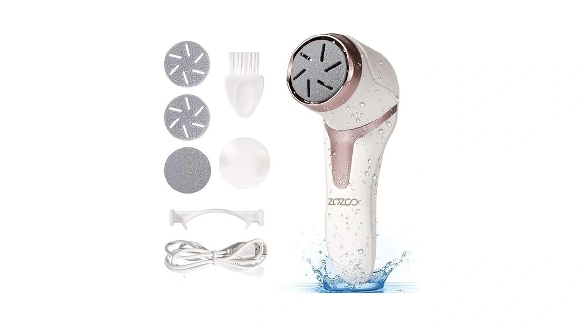 Electric Foot Callus Remover With Dander Vacuum, Rechargeable Waterproof 3