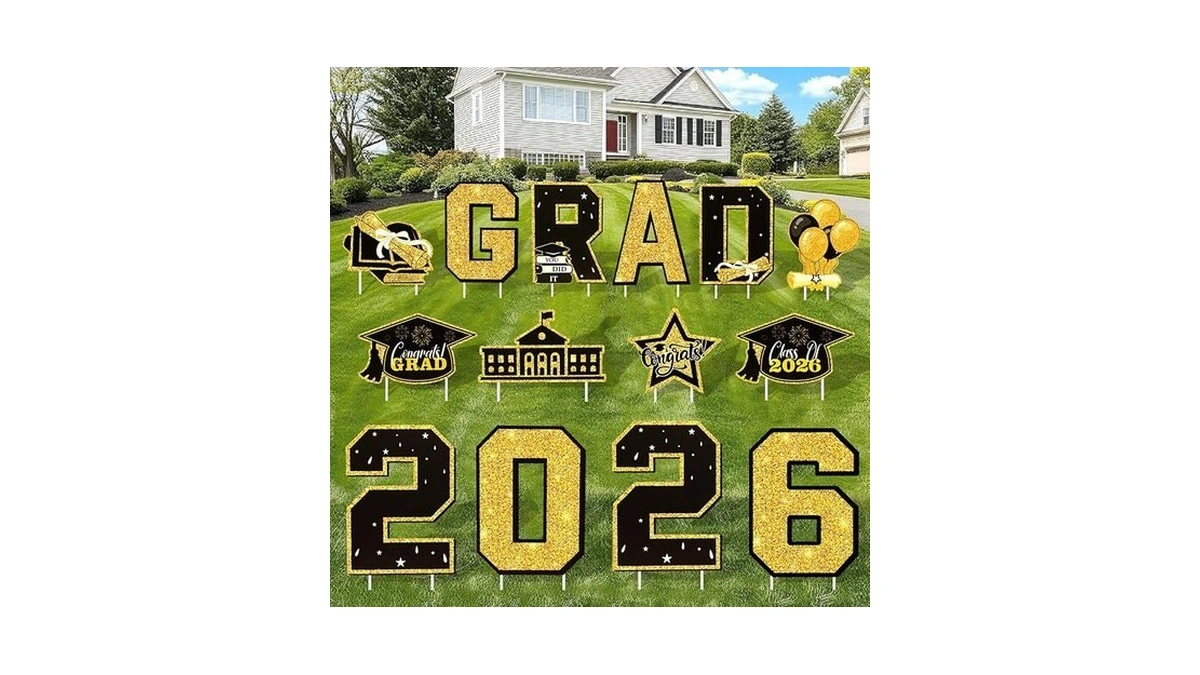 14 Pcs Graduation Yard Signs Class Of 2026, Graduation Decorations