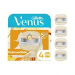 Venus Moistureglide Women's Razor Blades, With Built-in Shave Gel Bars,