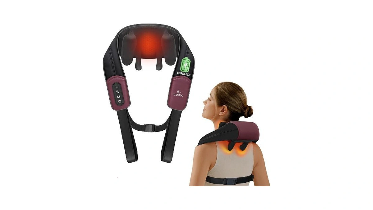 Cupilo Shiatsu Neck Massager With Heat - Cordless 4d Expert