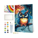 Ztotz Owl Paint By Numbers For Kids Beginner,easy Animals Framed