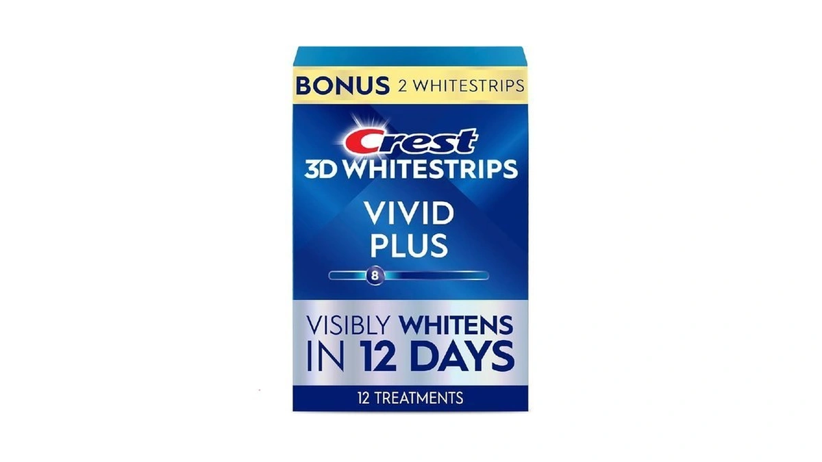 Crest 3d Whitestrips Vivid Plus, Teeth Whitening Strip Kit, 10