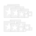 Star Stencil, 16pcs Different Size Star Stencils, Stars Template Stencil,
