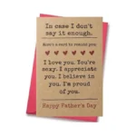 Bryubr Fathers Day Card From Wife - Romantic Heartfelt Father's