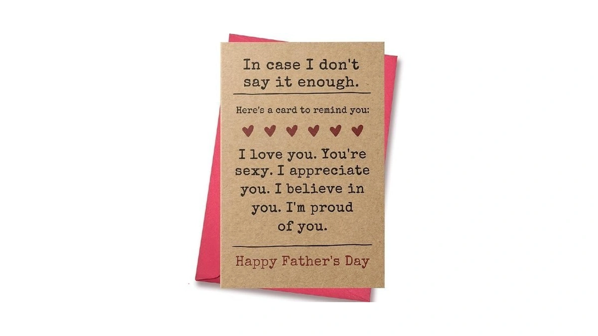 Bryubr Fathers Day Card From Wife - Romantic Heartfelt Father's