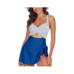 Mfavip One Piece Swimsuit Women Tummy Control Swim Dress Sexy