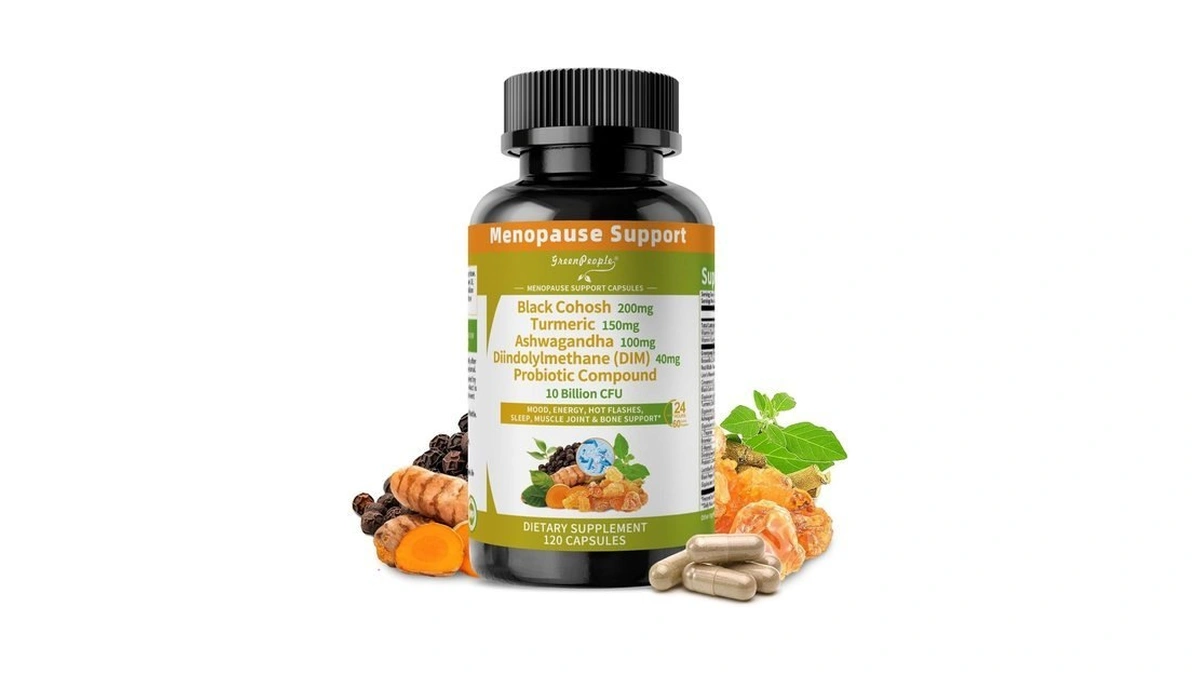 Greenpeople Menopause Supplements For Women - Black Cohosh & Ashwagandha