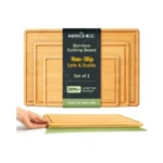 Keechee Cutting Board With Non-slip Mat, Bamboo Cutting Board For