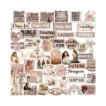 Falueqg Prayer Board Stickers Supplies - 50pcs Christian Jesus Stickers