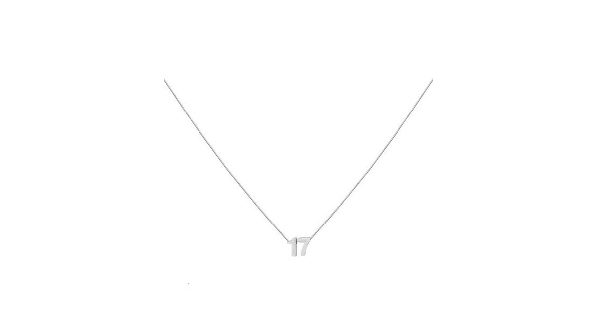 Loxuakam Number 17 Necklace For Women Dainty Silver Plated Number