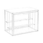 Attelite Clear Acrylic Display Case,3 Tier Display Shelf With 2
