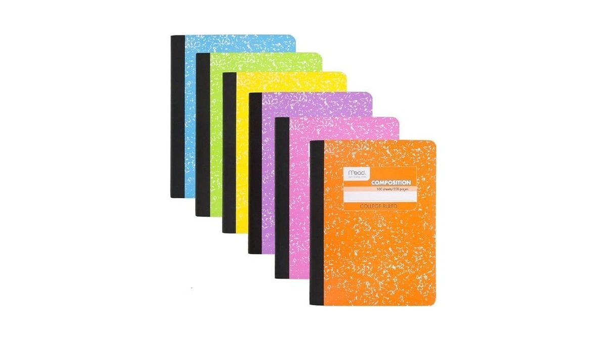 Mead Composition Notebook, College Ruled 7.5" X 9.75" Paper, 100