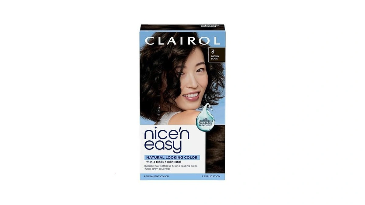 Clairol Nice'n Easy Permanent Hair Dye, 3 Brown Black |