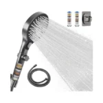 Filtered Handheld Shower Head With Hose And Holder, 5.1" Large