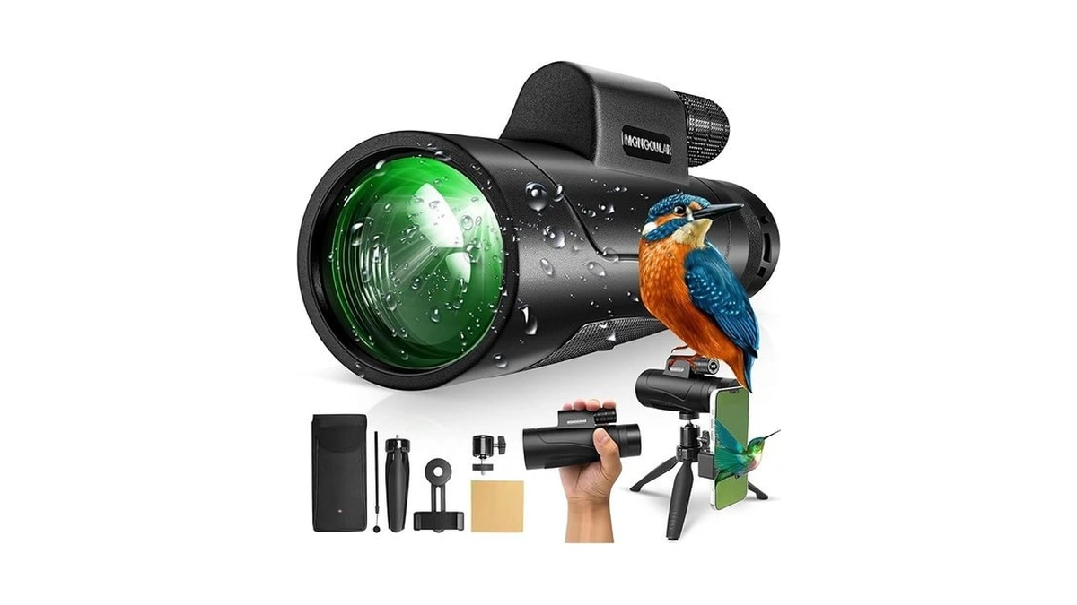 Asacam® 80x100 Monocular Telescope High Powered For Smartphone Hd Monoculars