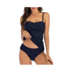 Shuangyu Two Piece Swimsuit For Women, Ruched Tummy Control Tankini
