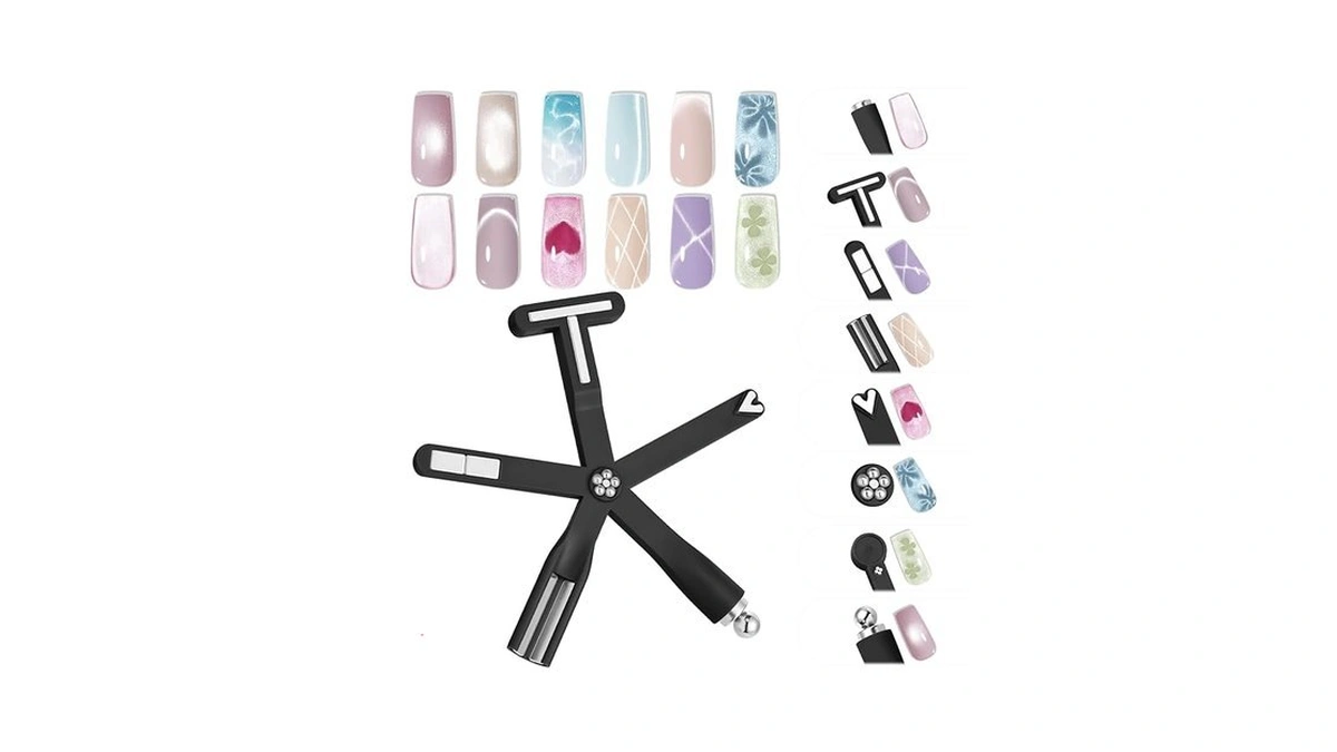 Modelones 8-in-1 Cat Eye Gel Polish Magnet Tool, Magnetic Nail