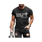 Christian Shirts For Men Jesus God Is Good Shirt Cross