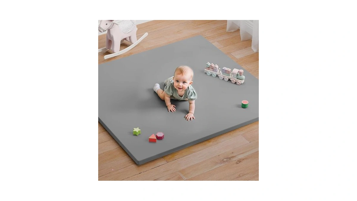 Comehealthy Baby Play Mat For Floor, 50x50 Vegan Leather Playpen