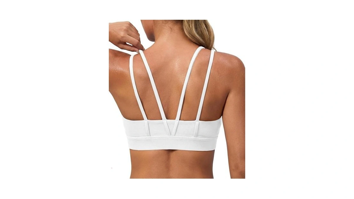 Aoysky Sports Bras For Women Buttery Soft Strappy Padded Sports