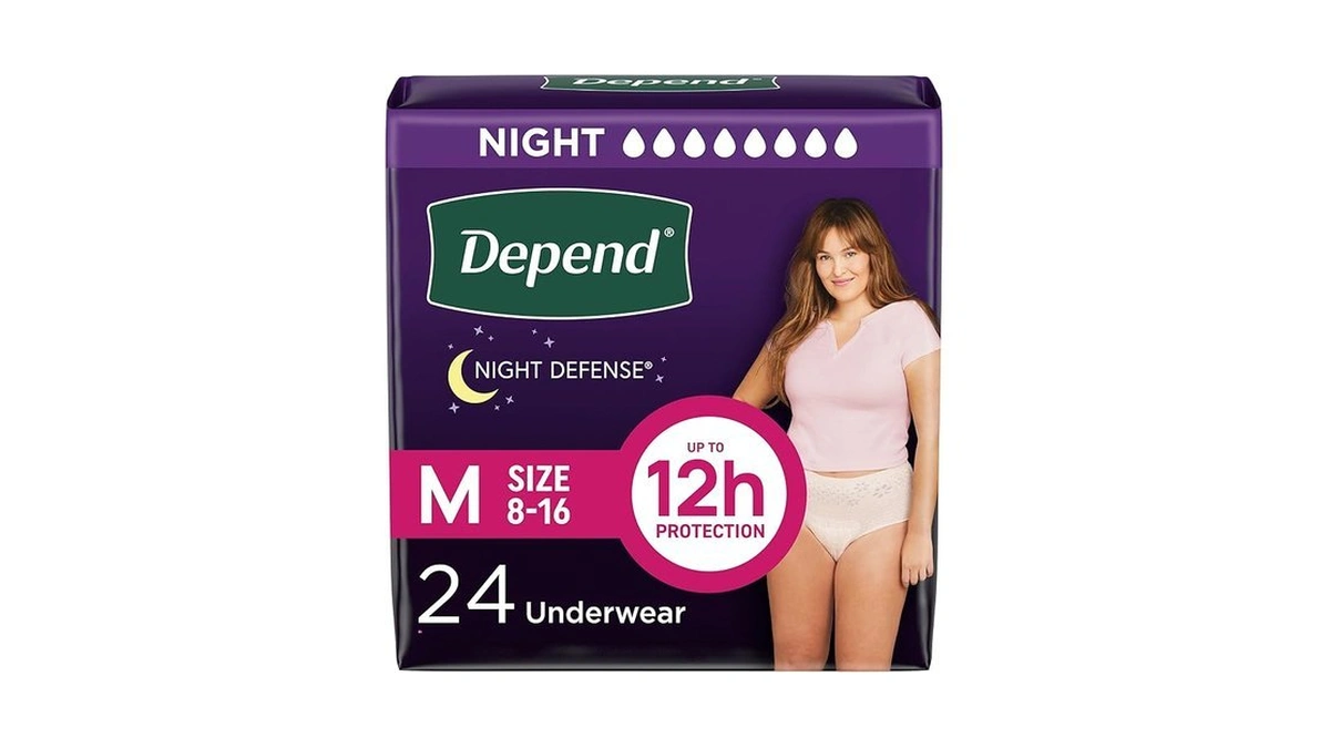 Depend Night Defense Adult Diapers, Incontinence & Postpartum Bladder Leak