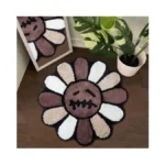 Shovagy Trippy Happy Face Rug Cool Rugs Tufted Quick Dry