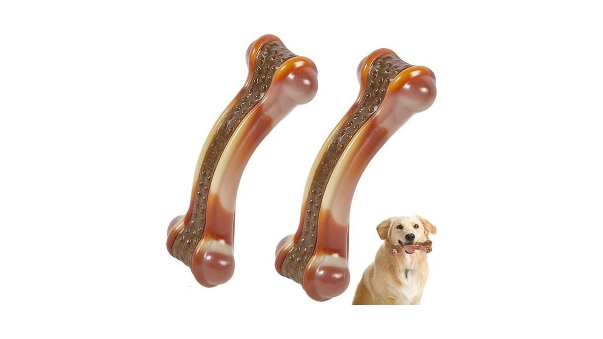 Spereeler Dog Bones Chew Toys For Aggressive Chewers, 2 Pack