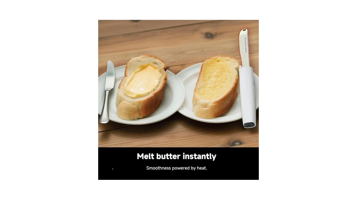 Seaingo Heating Butter Knife Spreader - Rechargeable, Electric, Cordless, Heats