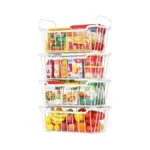Goovilla Freezer Organizer Bins With Foldable Handle, 4 Pack Stackable
