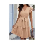 Kirundo Summer Dresses For Women 2026 Spring Flutter Sleeve V