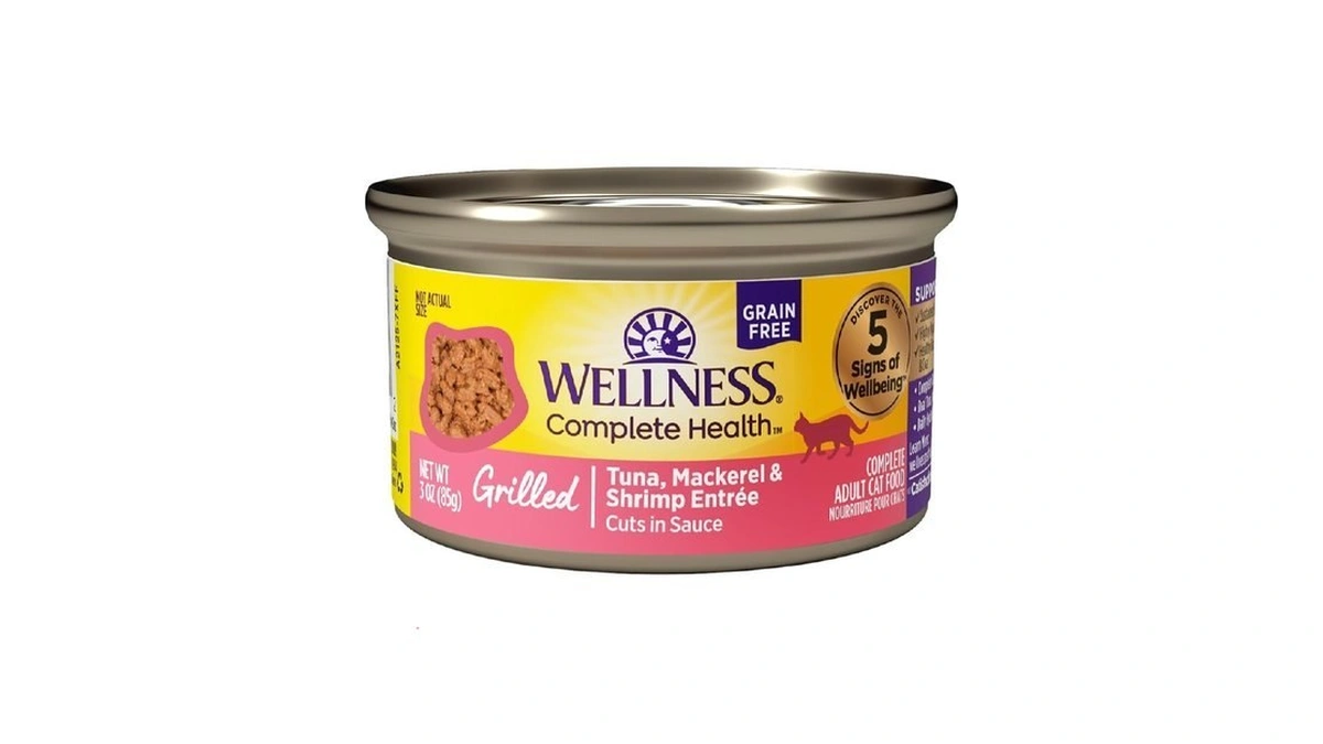 Wellness Complete Health Grilled Adult Canned Wet Cat Food, Natural,